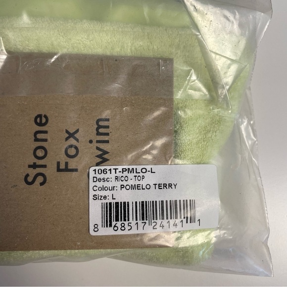 Stone Fox Swim Free People Bikini Top Rico Top in Pomelo Large Terry Cloth Boho - Picture 10 of 10